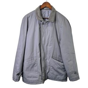 Vintage Dannimac Grey Chore Coat Barn Coat Corduroy Accents Size Large